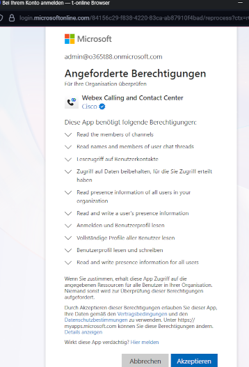 Microsoft Teams Admin Center - App Berechtigungen