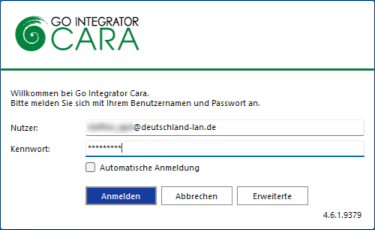 Erster Login