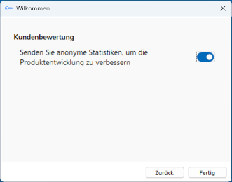 Versand anonymer Statistiken