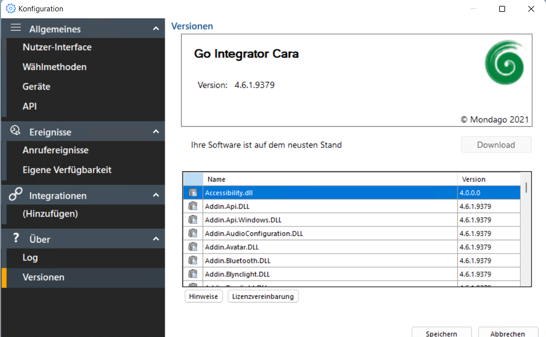 Go Integrator CARA - kein App-Update vorhanden