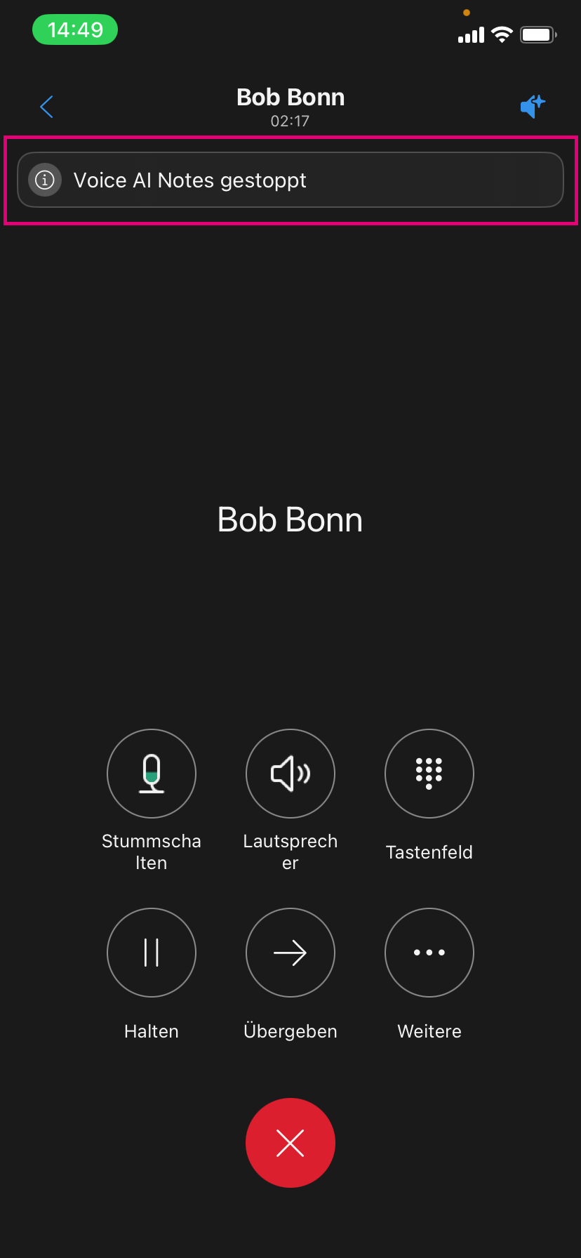 Voice AI Notes gestoppt