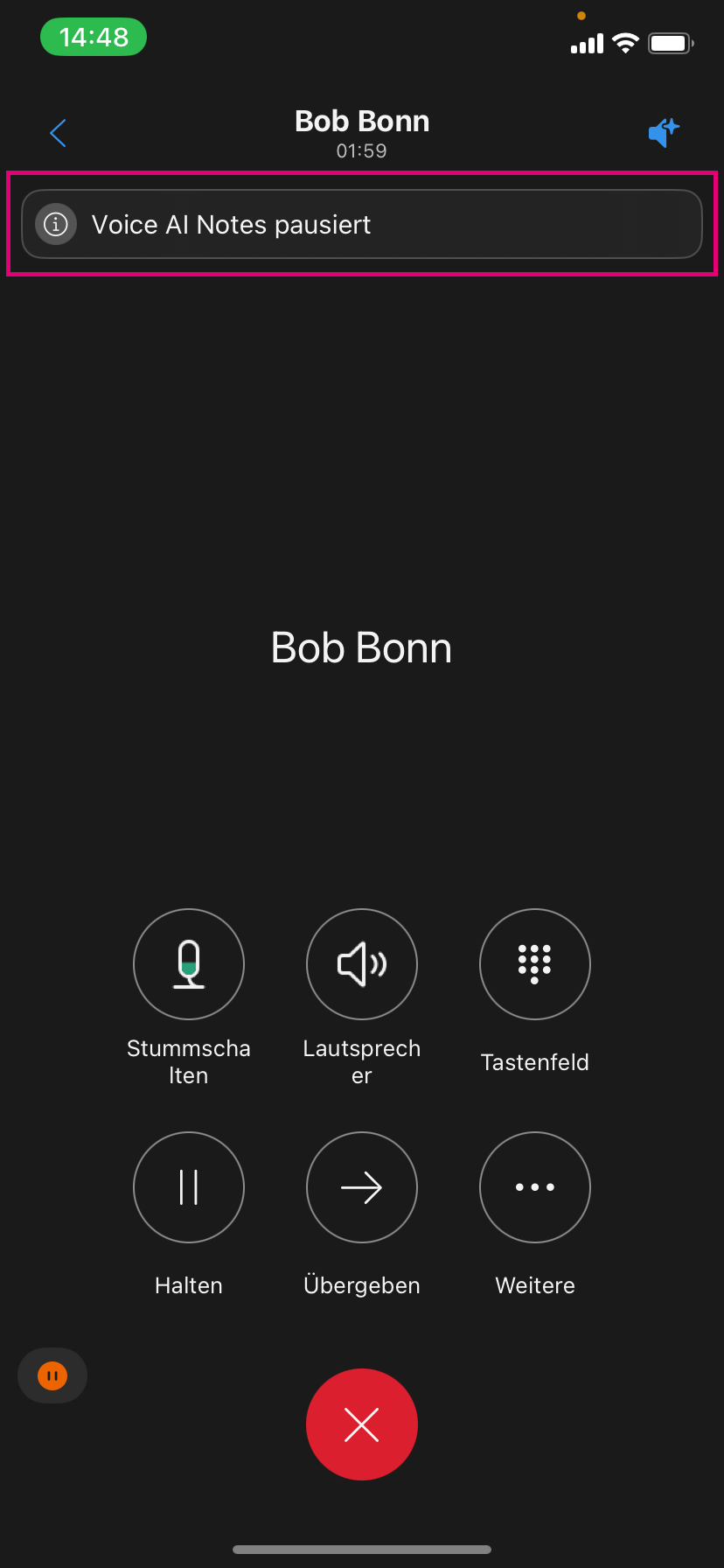 Voice AI Notes pausiert