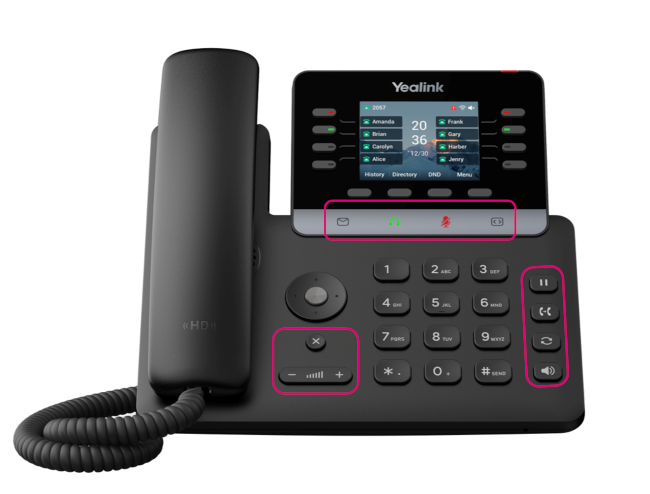 Yealink T73W - feste Tasten