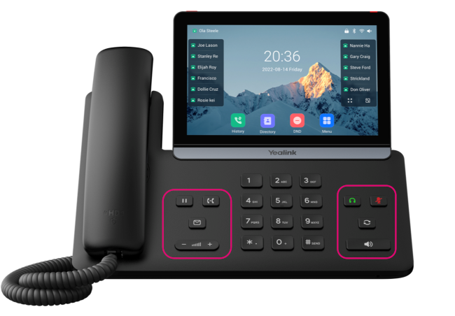 Yealink T87W - Feste Tasten