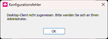 CPBX 1.0 Client PopUp - Konfigurationsfehler